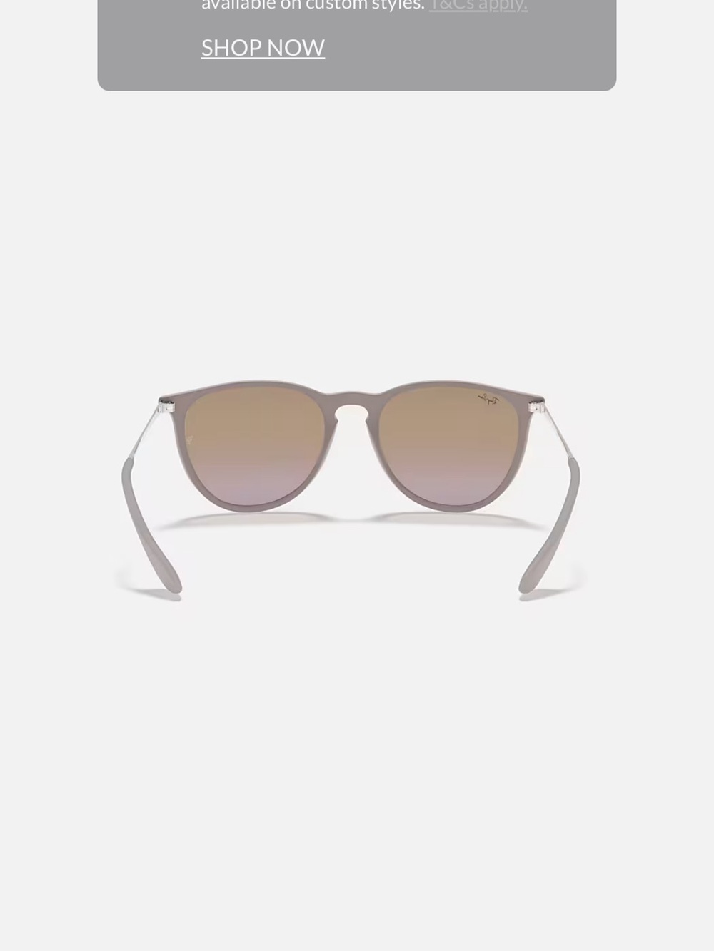 Ray Ban Erika Classic Matte Dark Sand Womens Sunglasses - Picture 3 of 7